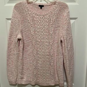 Talbots Light Pink Cable Knit Sweater